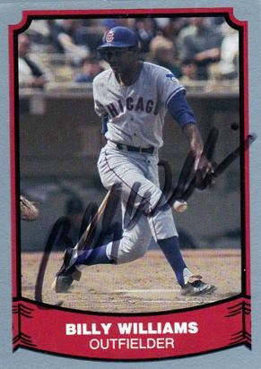 BILLY WILLIAMS memorabilia signed Chicago Cubs memorabilia MLB memorabilia player card autograph