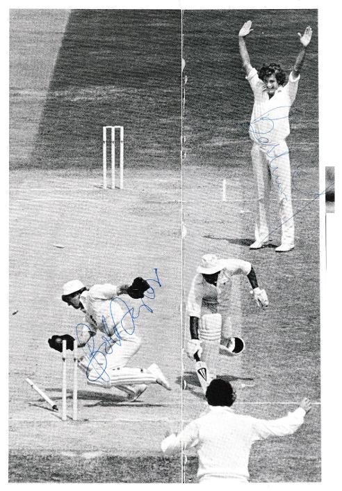 Bob-Willis-autograph-Bob Taylor signed-england-cricket-memorabilia-india first test edgbaston warks derbys ccc run out