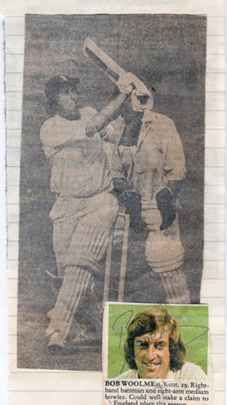 Bob-Woolmer-autograph-Kent-cricket-memorabilia-signed-autographed-signature-KCCC-memorabilia-Spitfires-England-all-rounder
