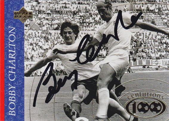 Bobby-Charlton-memorabilia-Man-Utd-memorabilia-England-football-memorabilia-signed-Upper-Deck-Centurions-trading-card