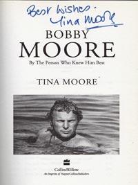 Bobby-Moore-signed-auto-biography-book-Tina-wife-england-football-1966-world-cup-memorabilia-captain-west-ham-utd-united