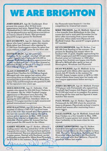 Brighton-Hove-Albion-Football-Memorabilia-signed-1988-programme-Seagulls-squad-autographs-signatures-Garry-Nelson-Steve-Gatting-Keith-Dublin-Gerry-Armstrong