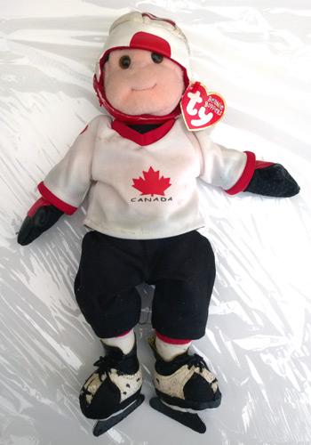 CANADA-ICE-HOCKEY-MEMORABILIA-TY-BEANIE-BOPPER-HAT-TRICK-HUNTER-99-CANADIAN-NHL-MAPLE-LEAF-WITH-TAGS