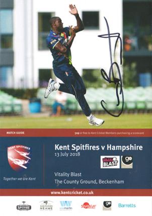 Carlos-Brathwaite-autograph-signed-kent-cricket-memorabilia-west-indies-kccc-barbados-captain-t20-spitfires-all-rounder-Sunrisers-Hyderabad-signature