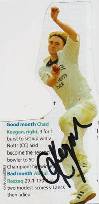 Chad-Keegan-autograph-signed-Middlesex-cricket-memorabilia-Middx-CCC-county-fast-bowler-autographed