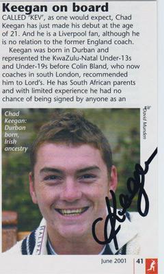 Chad-Keegan-autograph-signed-Middlesex-cricket-memorabilia-Middx-CCC-county-fast-bowler