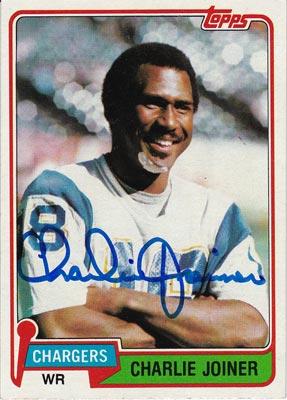 Charlie-joiner-autograph-signed-san-diego-chargers-baseball-memorabilia-wide-receive-wr-1981-topps-trading-card-hall-of-fame
