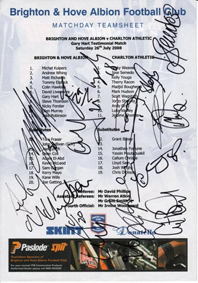Charlton-Athletic-football Club-CAFC-2008-signed-Team-Sheet-football-memorabilia