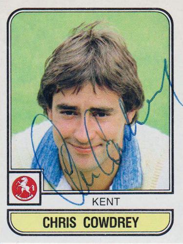 Chris-Cowdrey-autograph-Kent-CCC-cricket-memorabilia-signed-England-Panini-player-card-world-of-cricket-83-spitfires-career-biography