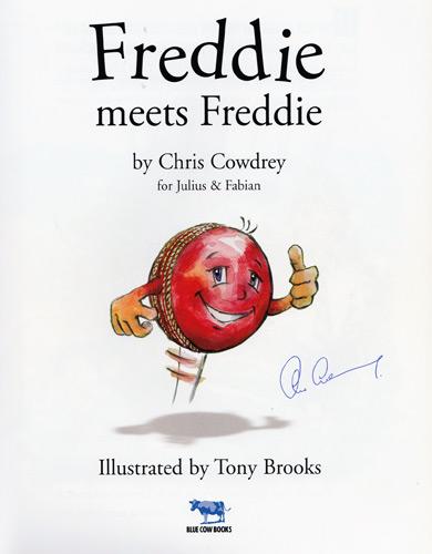 Chris-Cowdrey-autograph-signed-Kent-cricket-memorabilia-KCCC-Freddie-meets-Freddie-childrens-book-Andrew-Flintoff-Chance-to-Shine-Fabian-Julius-Tony-Brooks-signature