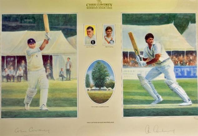 Chris-Cowdrey-autograph-signed-kent-cricket-memorabilia-1989-benefit-post-print-colin-england-captain-