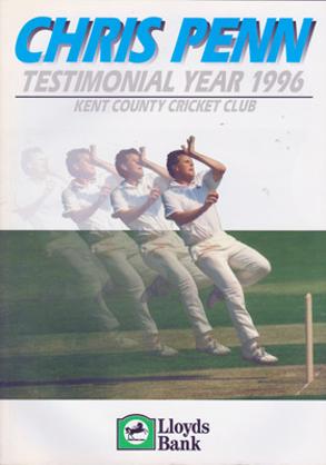 Chris-Penn-autograph-signed-Kent-Cricket-memorabilia-1996-benefit-brochure-kccc-testimonial-signature