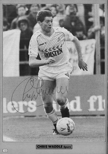 Chris Waddle signed Spurs fc football memorabilia topical times annual autograph Tottenham Hotspur