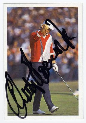 Christy O'Connor Jnr signed Ryder Cup card