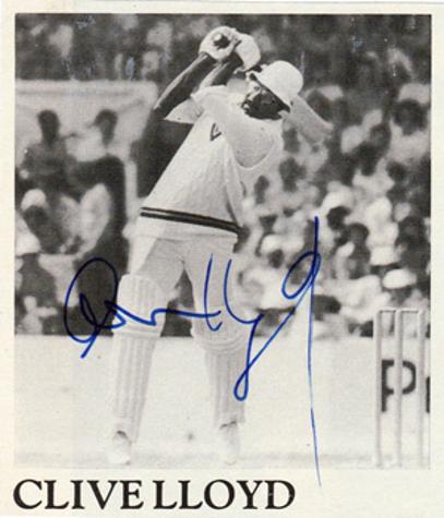 Clive Lloyd memorabilia signed West Indies cricket pic