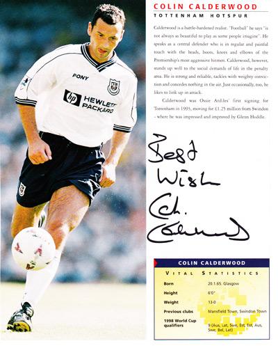 Colin-Calderwood-memorabilia-autograph-tottenham-hotspur-spurs-fc-signed-football-photo-poster