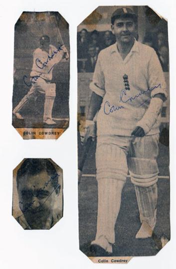 Colin-Cowdrey-autograph-Lord-Colin-Cowdrey-memorabilia-signed-Kent-cricket-memorabilia-KCCC-sir-England-captain-MCC