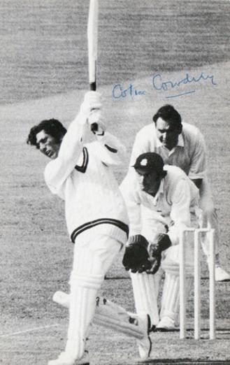 Colin-Cowdrey-autograph-signed-Kent-cricket-memorabilia-alan-knott-sir-lord-cowdrey-tonbridge-zaheer-abbas-england-test-captain-postcard-signature kccc