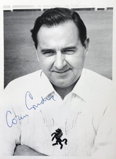 Colin-Cowdrey-autograph-signed-Kent-cricket-memorabilia-sir-lord-England-captain-MCC-KCCC-postcard-portrait-photo