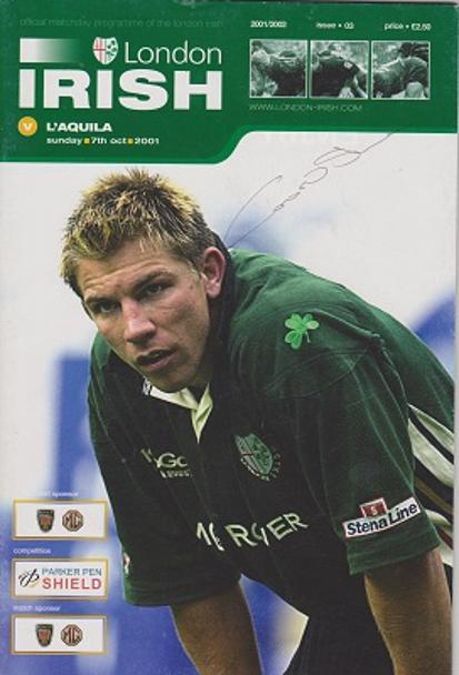 Conor oshea autograph signed london irish rugby memorabilia captain coach full back ireland italy