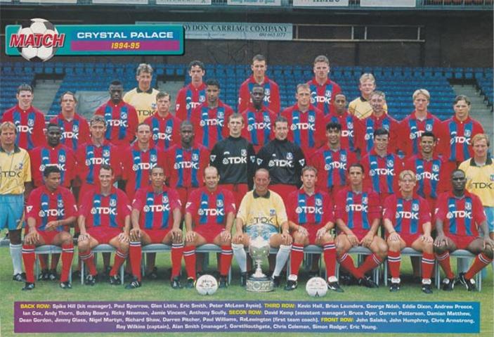 Crystal-Palace-football-memorabilia-1994-95-team-photo-signed-gareth-soughgate-autograph-john-salako-nigel-martyn-richard-shaw-chris-coleman-cpfc-poster