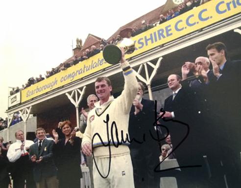 DAVID-BYAS-autograph-signed-Yorkshire-cricket-memorabilia-yorks-CCC-captain-county-champions-trophy