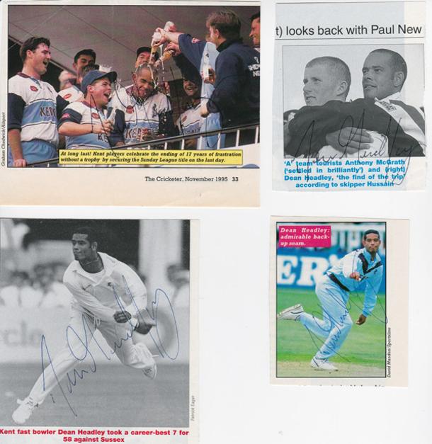 DEAN-HEADLEY-autograph-signed-Kent-cricket-memorabilia-KCCC-Spitfires-England-test-match-bowler-all-rounder-deano