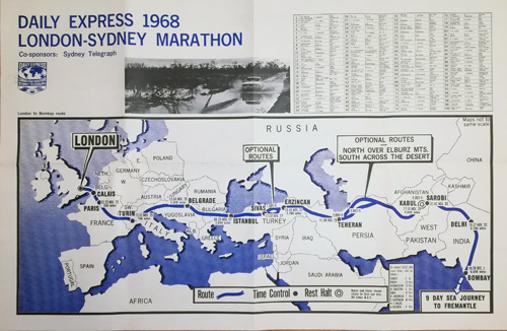 Daily-Express-1968-London-to-Sydney-Marathon-motor-car-raly-wall-poster-bombay-route-map-memorabilia-andrew-cowan-paddy-hopkirk-roger-clark-drivers