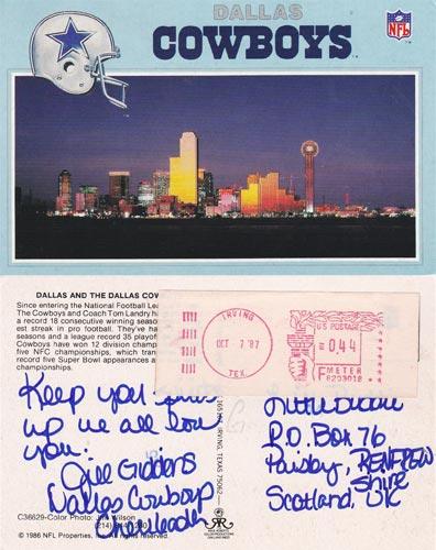 Dallas-Cowboys-Cheerleaders-memorabilia-nfl-jill-giddens-autograph-signed-cowboys-stadium-postcard