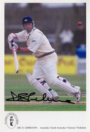Darren-Lehmann-autograph-signed-Yorkshire-cricket-memorabilia-aussie-australia-coach-yorks-ccc-batsman-shrek