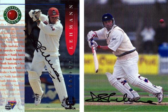 DARREN LEHMANN hand-signed player card and photo