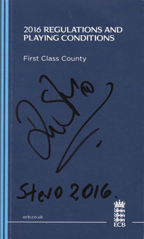 Darren-Stevens-memorabilia-Darren-Stevens-autograph-signed-Kent-cricket-memorabilia-Stevo-2016-benefit-year-ECB-Rule-Book-Regulations-playing-conditions-KCCC