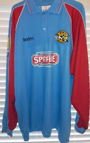 Dave-Fulton-autograph-signed-kent-cricket-memorabilia-spitfires-shirt-captain-kccc-david-one-day-sky-sports-blue-5