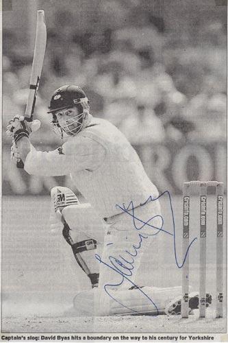 David-Byas-autograph-signed-yorkshire-cricket-memorabilia-captain-yorks-ccc-batting-century-left-hander-headingley