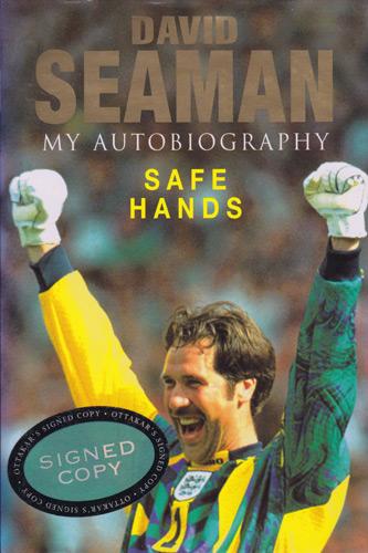 David-Seaman-memorabilia-david-seaman-autograph-signed-autobiography-Safe-Hands-book-Arsenal-football-memorabilia-first-edition-AFC-memroabilia-Gunners-goalkeeper