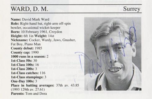 David-Ward-autograph-signed-surrey-cricket-memorabilia-england-batsman-whos-who-signature