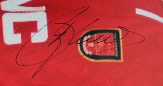 Dennis-Bergkamp-signed-A3-Arsenal-FC-football-memorabilia-poster-Gunners-Flying-Dutchman-autograph-signature-soccer-AFC