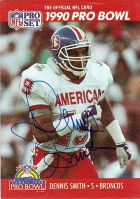 Dennis-Smith-autograph-signed-denver-broncos-nfl-memorabilia-1990-pro-bowl-pro-set-trading-card-american-football-safety