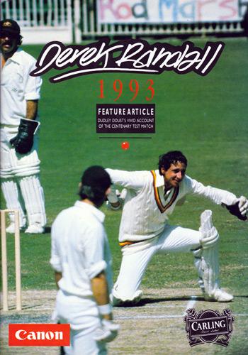 derek randall autograph signed Notts CCC benefit brochure memorabilia