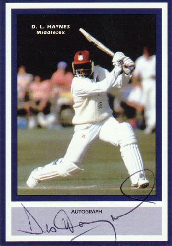 Desmond Haynes signed West Indies player card