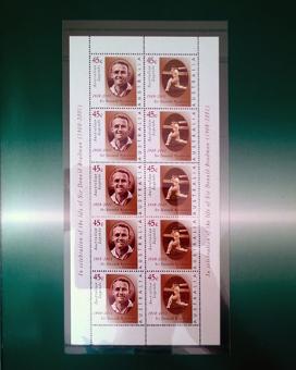Don-Bradman-memorabilia-Australian-Post-Legend-Commemorative-Stamp-Souvenir-Booklet-Cricket-memorabilia-The-Don-stamps