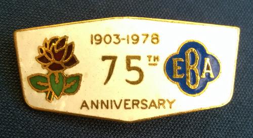 EBA-English-Bowls-Association-75th-anniversary-1903-1978-enamel-badge-brooch-lawn-bowling-flat-green