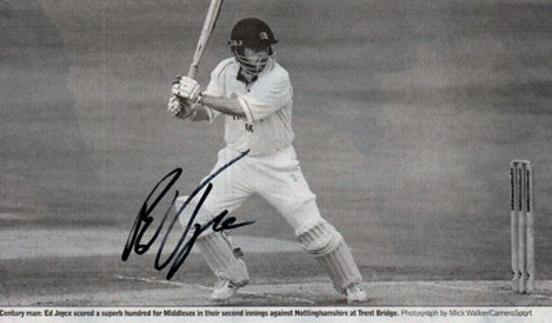 Ed-Joyce-autograph-signed-Middlesex-cricket-memorabilia-Middx-CCC-county-batsman-England-Ireland-ODI-captain-Sussex-Edward