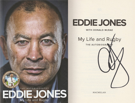 eddie jones signed my life and rugby autobiography book
