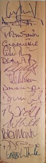 England cricket memorabilia 1996 world cup wills mini bat mike atherton signed graeme hick autograph stewart gough defreitas smith thorpe