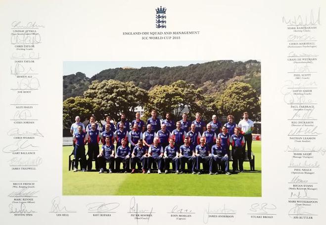 England-cricket-memorabilia-signed-squad-photo-team-2015-ICC-World-Cup-Australia-NZ-Joe-Root--autograph-Eoin-morgan-Jos-Buttler-Moeen-Ali-Alex-Hales-James-Anderson-Ian-bell-staff