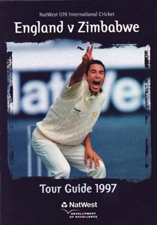 England-cricket-memorabilia-u19-zimbabwe-tour-guide-1997-nat-west-andrew-flintoff-freddie-captain-ben-hollioake-owais-shah-alex-tudor-ryan-sidebottom-chris-read