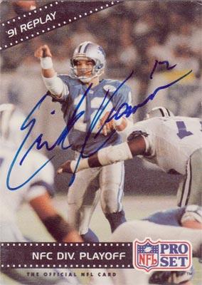 Erik-Kramer-autograph-signed-Detroit-Lions-NFL-memorabilia-pro-set-trading-card-1991-playoffs-qb-american-football