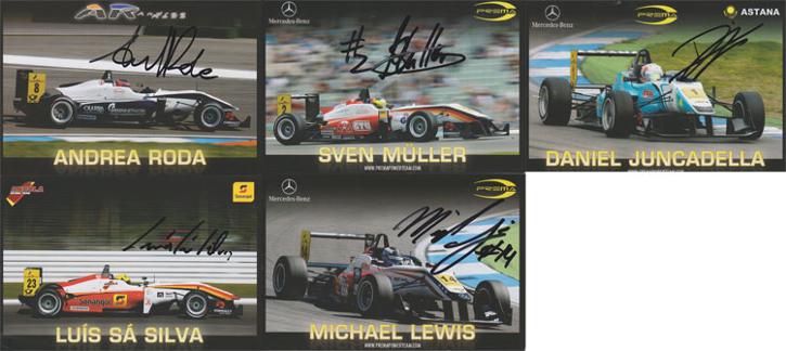 Formula-3-memorabilia-signed-driver-cards-andrea-roda-luis-sa-silva-michael-lewis-sven-muller-daniel-juncadella-autographs