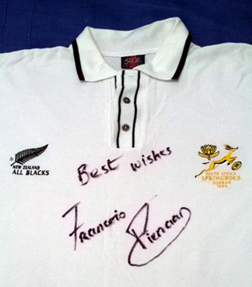 FRANCOIS PIENAAR memorabilia signed South Africa Rugby shirt rugby memorabilia 